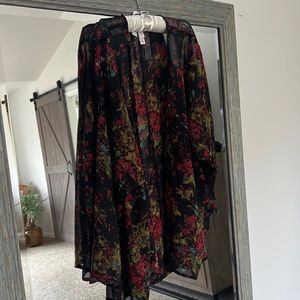 Xhileration sheer cardigan blouse